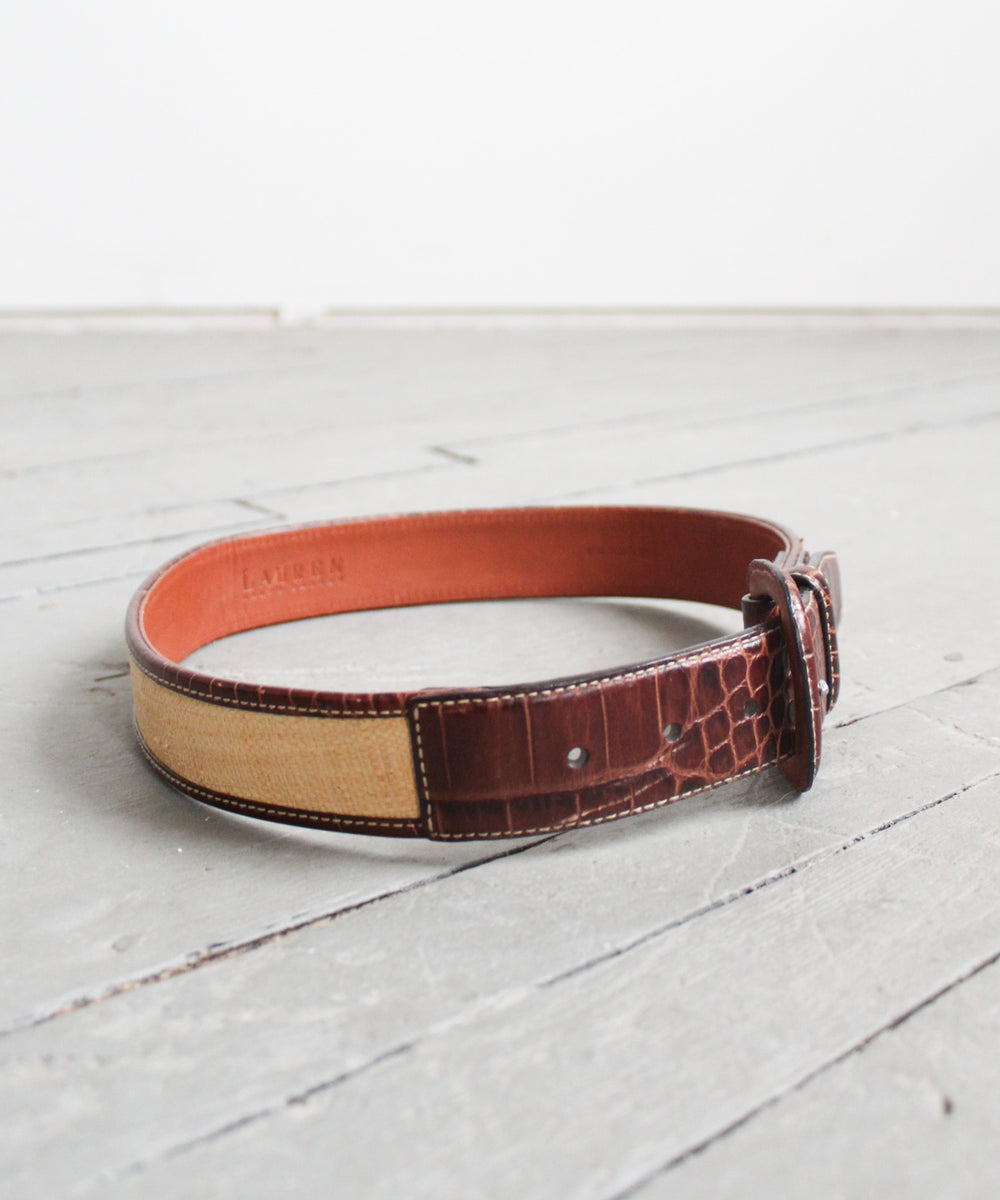 Vintage St Maarten leather safari belt Vintage Western Cowhide St. Maarten Women main image 4