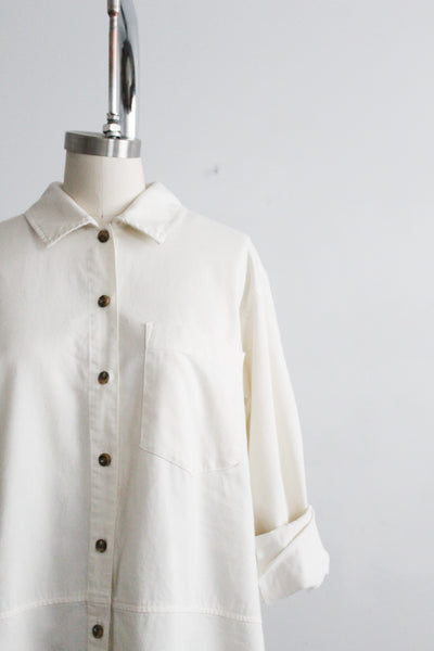 salt cotton button up (m/l)