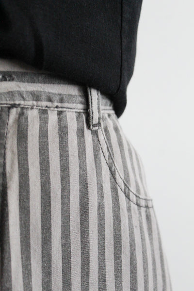striped grayscale jeans