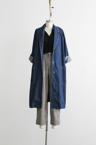 vintage denim trench