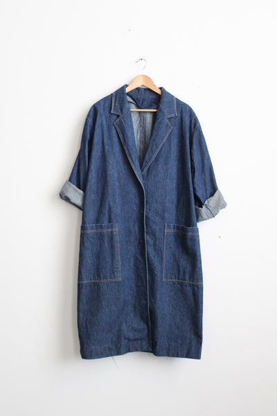 vintage denim trench