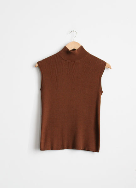clay silk knit tank