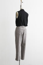 striped grayscale jeans