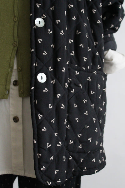brushstroke silk quilted bomber (m/l)
