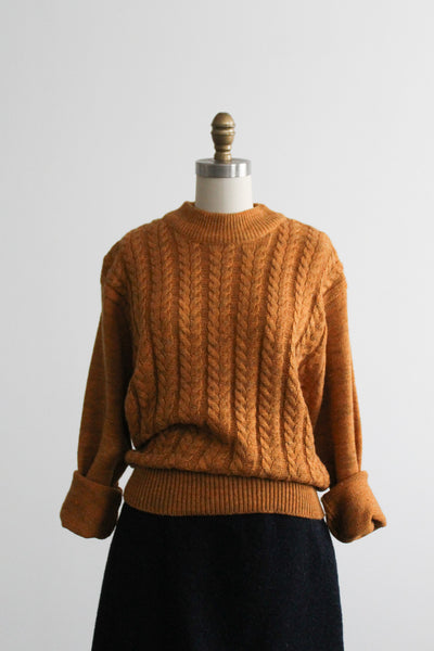 sunset cable knit pullover