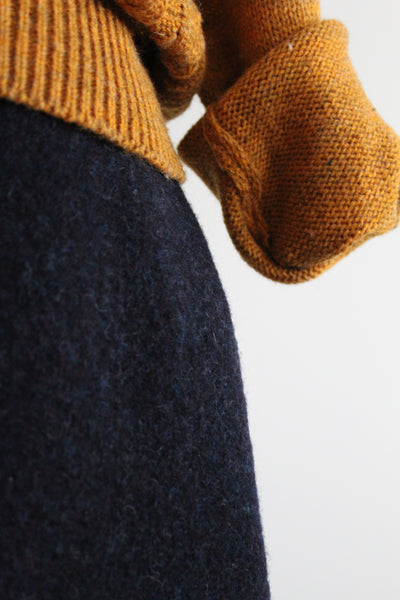 night sky wool mini skirt