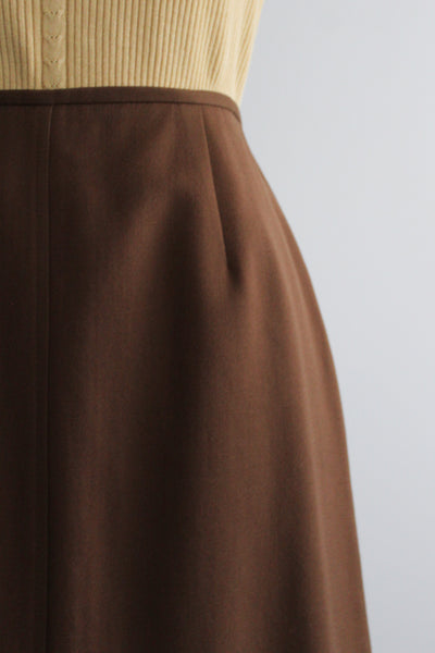 toast wool midi skirt