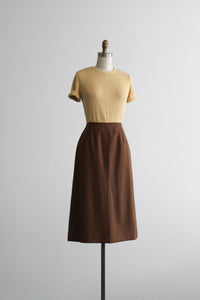 toast wool midi skirt