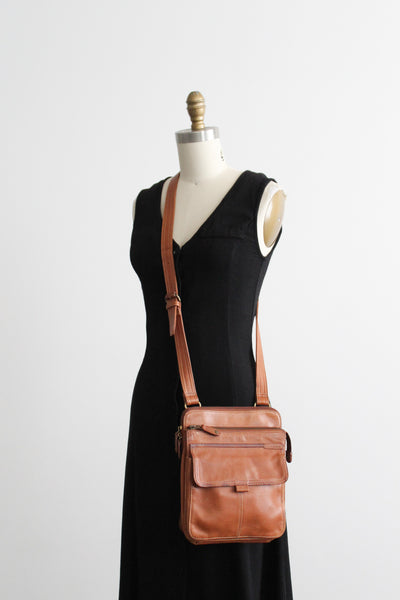 fossil leather shoulder bag