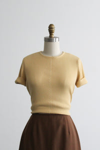 marigold knit tee