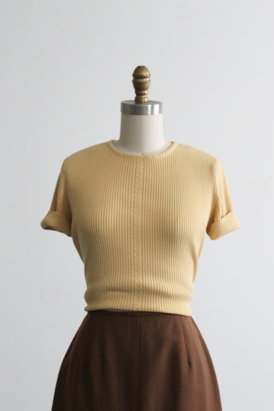 marigold knit tee