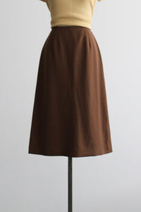 toast wool midi skirt