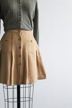 camel wool mini skirt