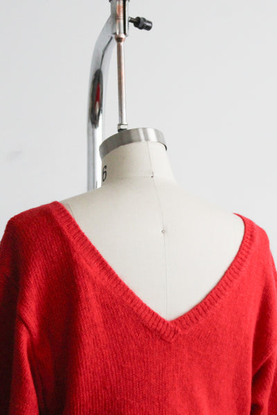 tomato angora sweater (s/m)