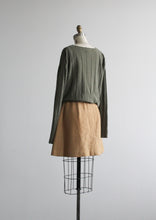 camel wool mini skirt