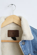 sherpa denim vest