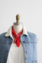 sherpa denim vest