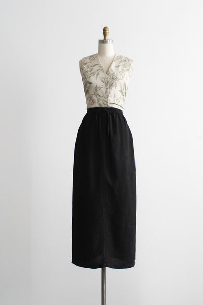 nocturne linen maxi skirt