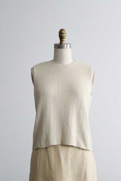 oatmilk knit tank