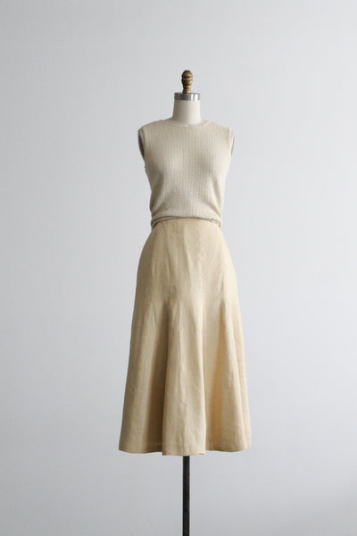 cornsilk linen skirt