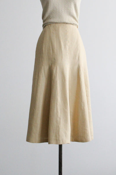 cornsilk linen skirt