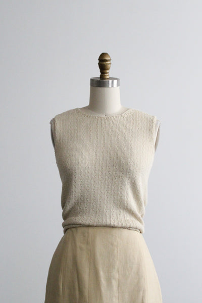 oatmilk knit tank