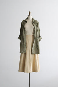 cornsilk linen skirt