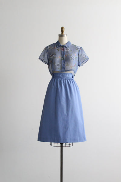 hydrangea midi skirt