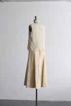 cornsilk linen skirt