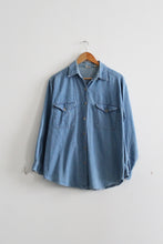 distressed hudson falls denim work shirt