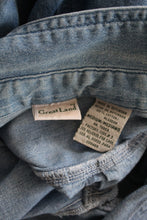 distressed hudson falls denim work shirt
