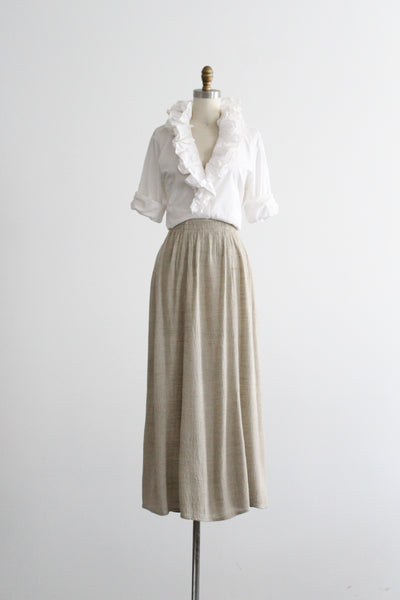 flaxseed midi skirt