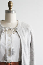 dove gray angora cardigan