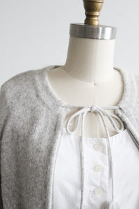 dove gray angora cardigan