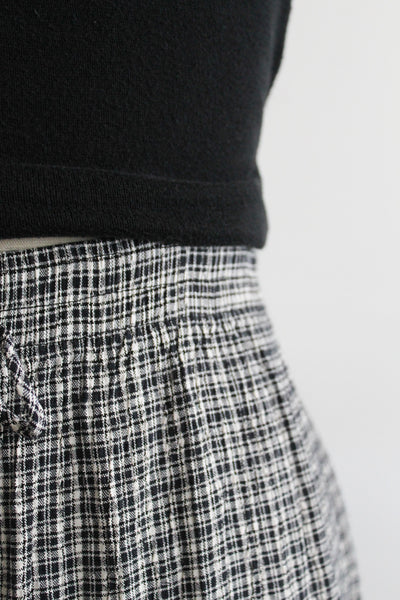 b&w gingham shorts