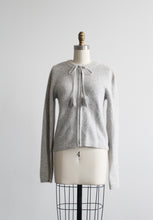 dove gray angora cardigan