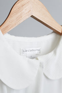 peter pan collar sheer blouse