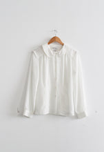 peter pan collar sheer blouse