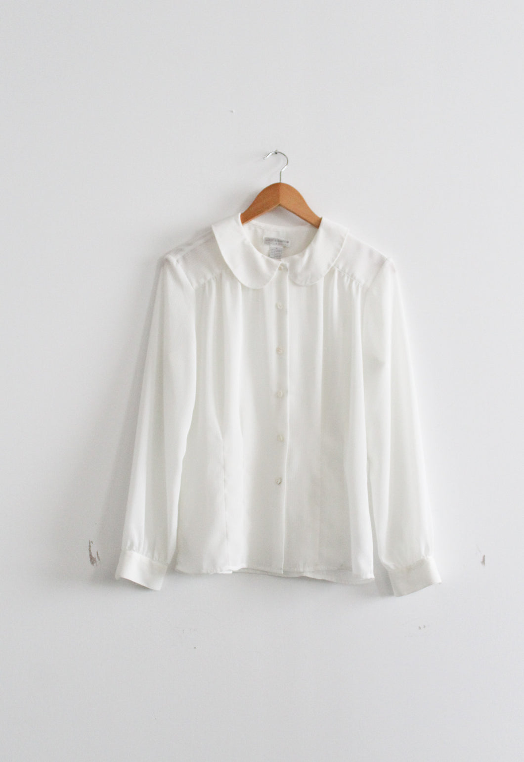 peter pan collar sheer blouse