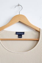 bone rib knit silk tee (xs/s)