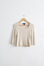 bone rib knit silk tee (xs/s)