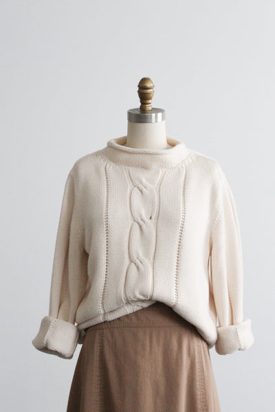 parchment cotton pullover