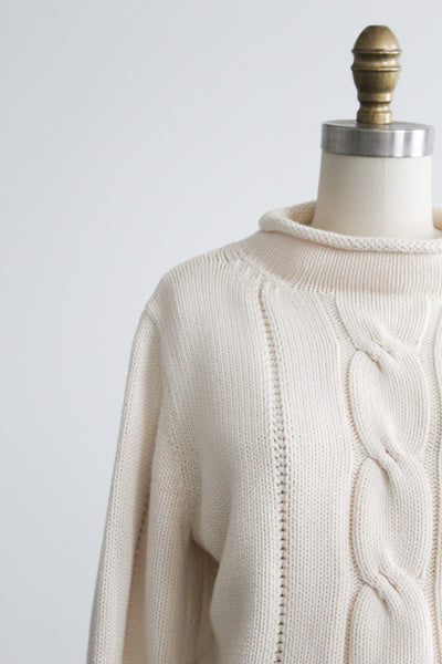 parchment cotton pullover
