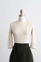 bone rib knit silk tee (xs/s)