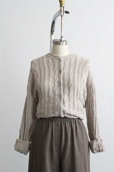 chanterelle cable knit cardigan