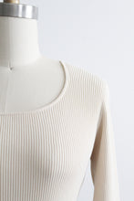 bone rib knit silk tee (xs/s)