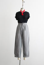 gingham cotton trousers