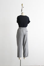 gingham cotton trousers