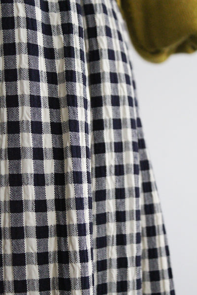 sweetgrass gingham midi skirt
