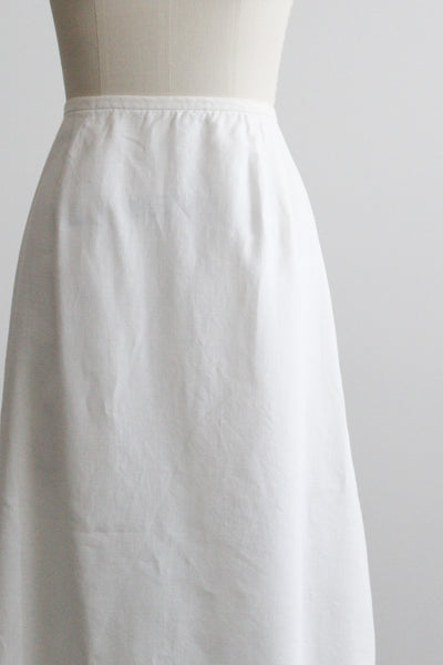 bone linen maxi skirt